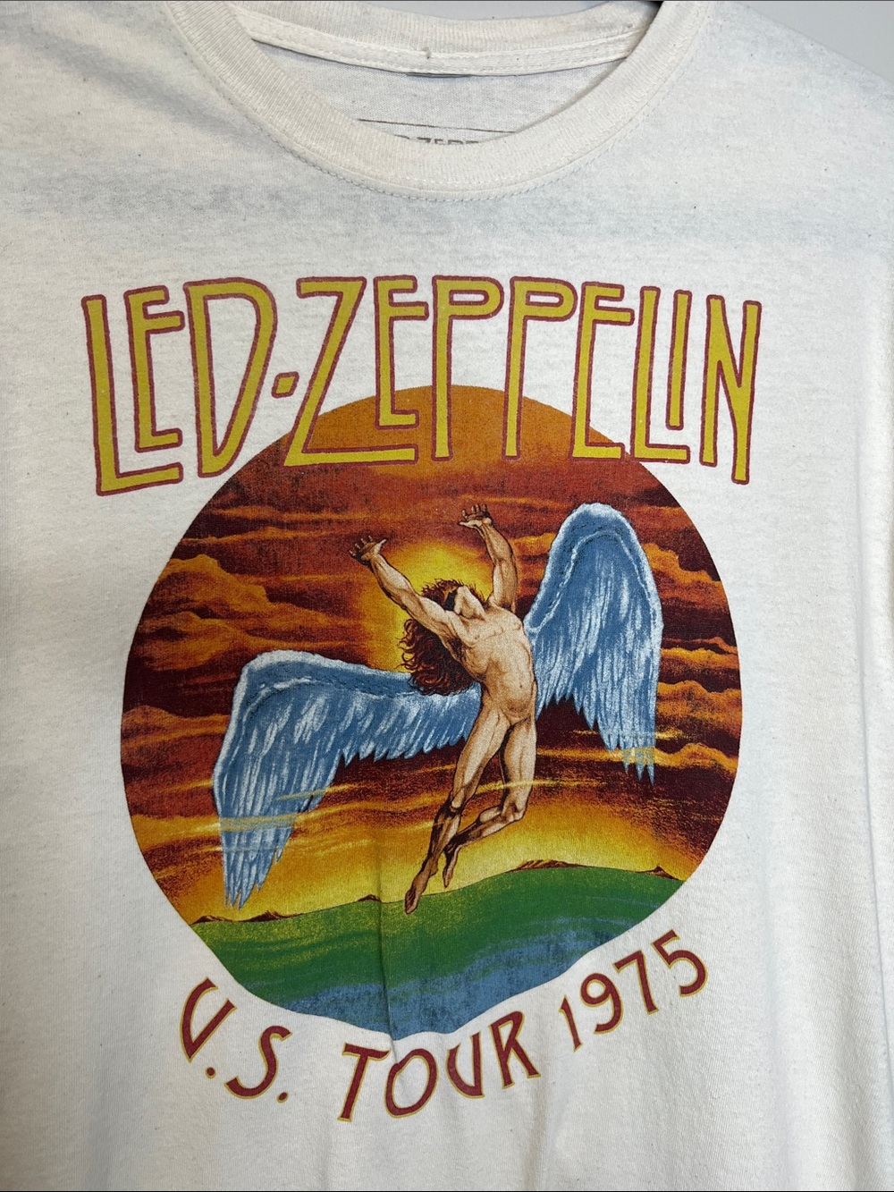 LED ZEPPELIN US Tour 1975 Graphic Print Band Tee size Medium - Picture 5 of 8